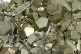 Pyrite Crystal Cluster with Quartz - Peru #169663-2